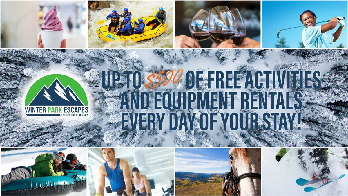 A lively interior scene featuring people engaged in thrilling outdoor activities like rafting and skiing, alongside moments of culinary enjoyment and wine tasting. The vibrant mood conveys excitement, adventure, and community bonding.